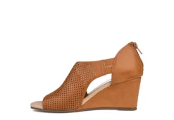 Journee Collection Womens Aretha Wedge Sandal - Cognac -Heydude Shoes Store US 01 102153 03