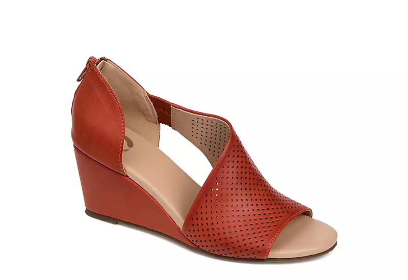 Journee Collection Womens Aretha Wedge Sandal - Rust 3 Journee Collection Womens Aretha Wedge Sandal - Rust