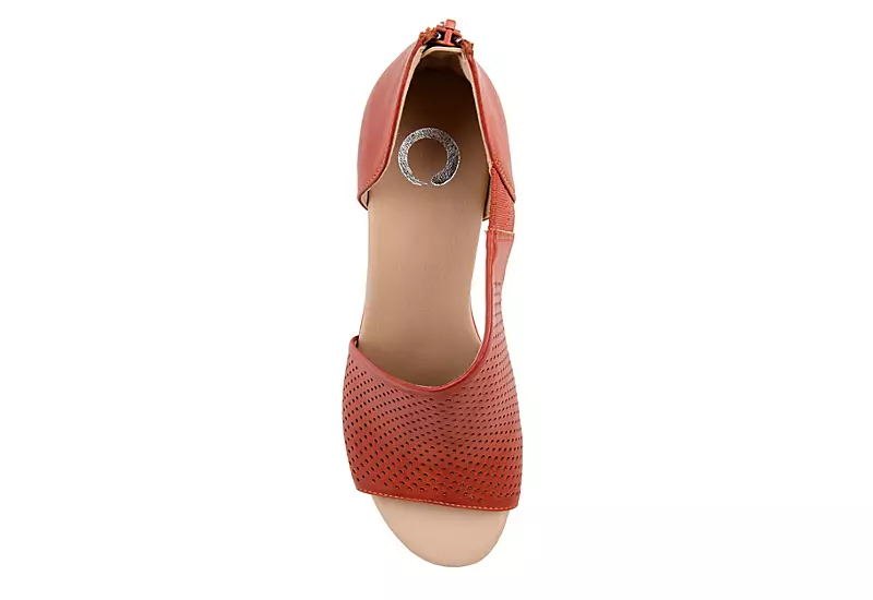Journee Collection Womens Aretha Wedge Sandal - Rust 8 Journee Collection Womens Aretha Wedge Sandal - Rust - Image 6