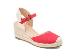Journee Collection Womens Ashlyn Wedge Sandal - Red
