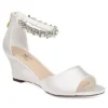 Journee Collection Womens Connor Wedge Sandal - White -Heydude Shoes Store US 01 102219 00