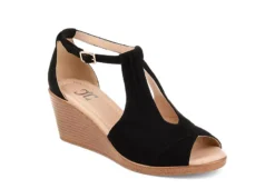Journee Collection Womens Kedzie Wedge Sandal - Black