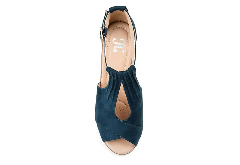 Journee Collection Womens Kedzie Wedge Sandal - Blue 8 Journee Collection Womens Kedzie Wedge Sandal - Blue - Image 6