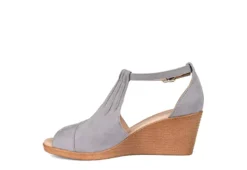 Journee Collection Womens Kedzie Wedge Sandal - Grey -Heydude Shoes Store US 01 102267 03