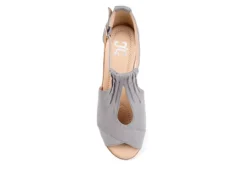 Journee Collection Womens Kedzie Wedge Sandal - Grey -Heydude Shoes Store US 01 102267 05