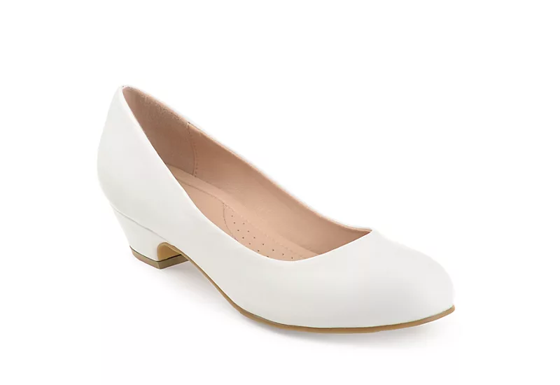 Journee Collection Womens Saar Pump - White 3 Journee Collection Womens Saar Pump - White