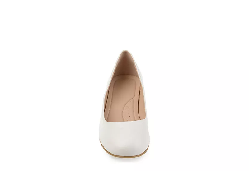Journee Collection Womens Saar Pump - White 5 Journee Collection Womens Saar Pump - White - Image 3