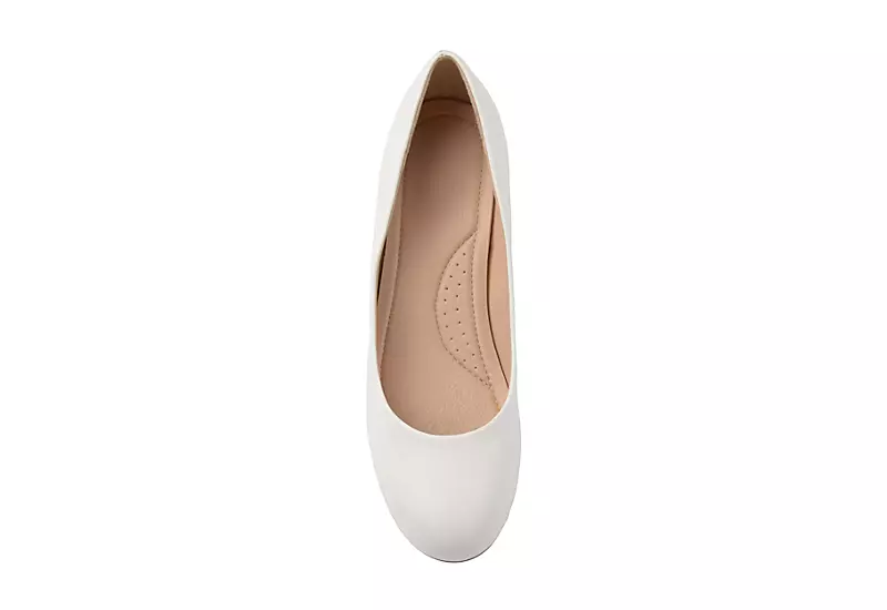 Journee Collection Womens Saar Pump - White 8 Journee Collection Womens Saar Pump - White - Image 6