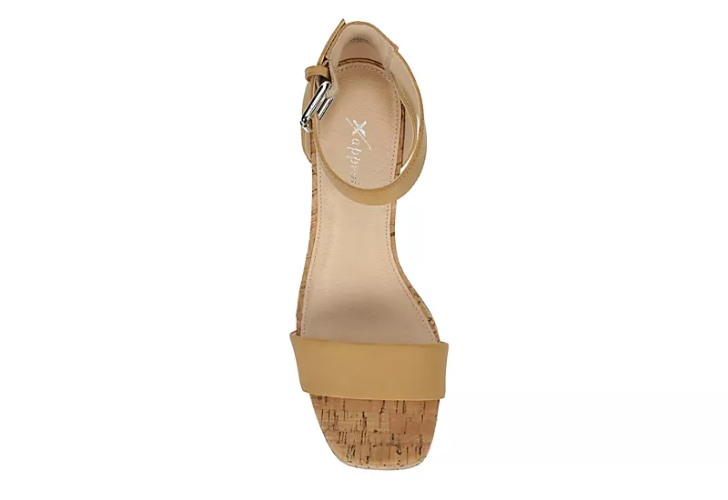 Xappeal Womens Amora Wedge Sandal - Tan 8 Xappeal Womens Amora Wedge Sandal - Tan - Image 6