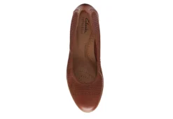 Clarks Womens Jeanette Ease Flat - Tan -Heydude Shoes Store US 01 105282 05