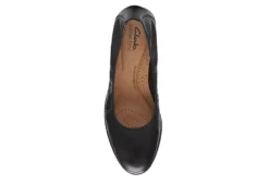 Clarks Womens Jeanette Ease Flat - Black -Heydude Shoes Store US 01 105283 05