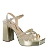 N By Nina Womens Sabrina Platform Sandal - Champagne -Heydude Shoes Store US 01 106405 00
