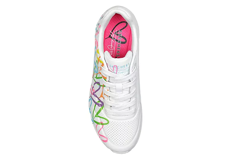 Skechers Womens Uno 2 Sneaker - White 6 Skechers Womens Uno 2 Sneaker - White - Image 4