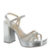 N By Nina Womens Sevyn Platform Sandal - Silver -Heydude Shoes Store US 01 107408 00