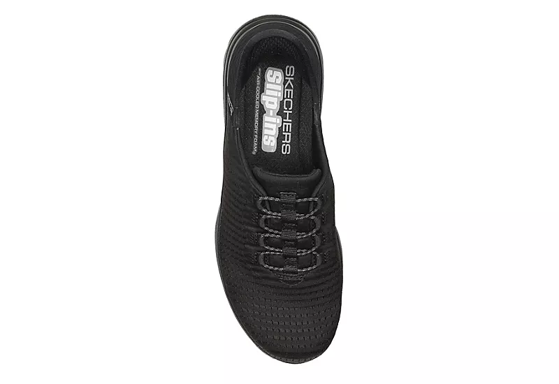 Skechers Womens Slip-ins On-the-go Flex Clever Sneaker - Black 6 Skechers Womens Slip-ins On-the-go Flex Clever Sneaker - Black - Image 4