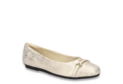 Easy Street Womens Asher Flat - Gold