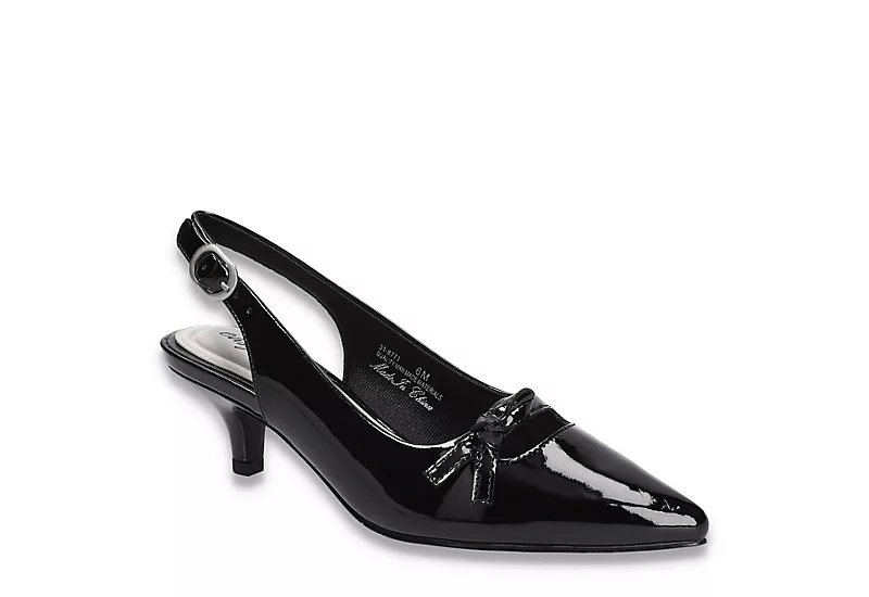 Easy Street Womens Emerin Slingback Pump - Black 3 Easy Street Womens Emerin Slingback Pump - Black