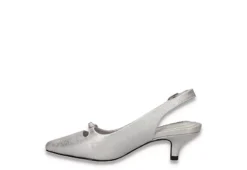 Easy Street Womens Emerin Slingback Pump - Silver -Heydude Shoes Store US 01 108061 03