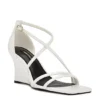 Nine West Womens Rolga Wedge Sandal - White -Heydude Shoes Store US 01 108884 00