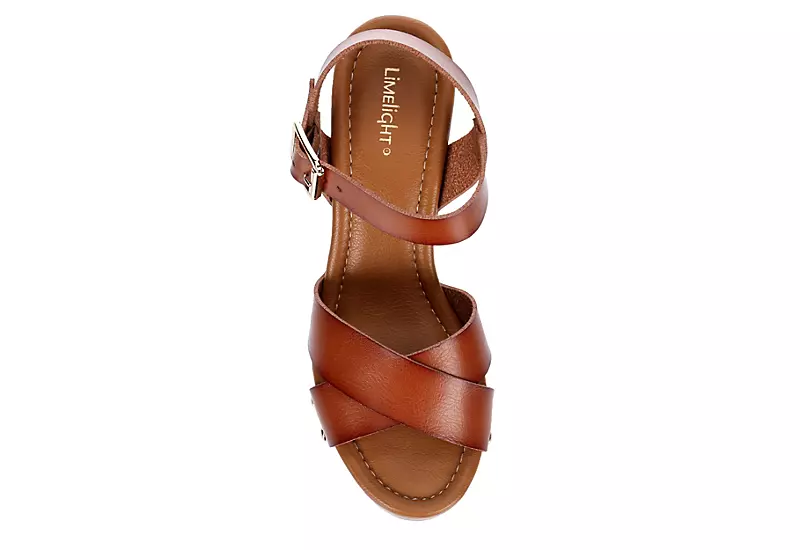 Limelight Womens April Platform Sandal - Cognac 9 Limelight Womens April Platform Sandal - Cognac - Image 7