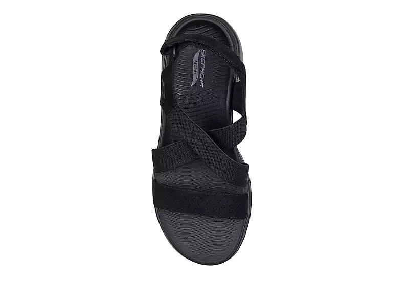 Skechers Womens Go Walk Arch Fit Outdoor Sandal - Black 5 Skechers Womens Go Walk Arch Fit Outdoor Sandal - Black - Image 3