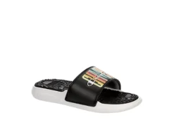 Champion Womens Foundation Pastel Block Slide Sandal - Black