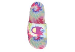 Champion Womens Mega Slide Tie Dye Slide Sandal - Pink -Heydude Shoes Store US 01 202432 05