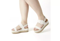 Michael By Michael Shannon Womens Kira Platform Sandal - Ivory -Heydude Shoes Store US 01 202471 06