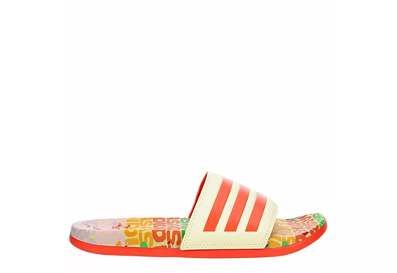 Adidas Womens Adilette Comfort Slide Sandal - Pale Yellow 4 Adidas Womens Adilette Comfort Slide Sandal - Pale Yellow - Image 2