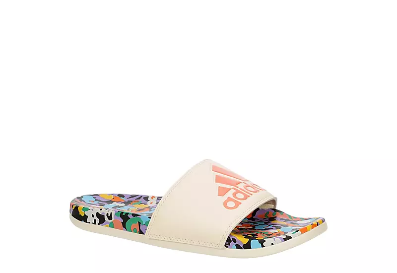 Adidas Womens Adilette Comfort Slide Sandal - Off White 3 Adidas Womens Adilette Comfort Slide Sandal - Off White