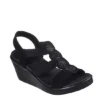 Skechers Womens Rumble On - Camp Glam Wedge Sandal - Black -Heydude Shoes Store US 01 203242 00