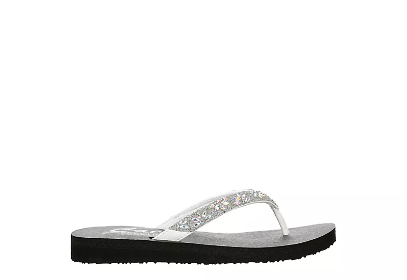 Skechers Womens Love Letter Flip Flop Sandal - White 4 Skechers Womens Love Letter Flip Flop Sandal - White - Image 2