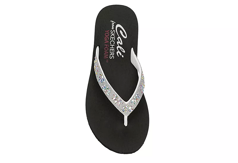 Skechers Womens Love Letter Flip Flop Sandal - White 8 Skechers Womens Love Letter Flip Flop Sandal - White - Image 6