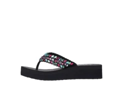 Skechers Womens Lovely Oasis Flip Flop Sandal - Black 11 Skechers Womens Lovely Oasis Flip Flop Sandal - Black -Heydude Shoes Store US 01 203267 02