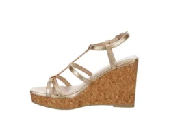 Michael By Michael Shannon Womens Natalia Wedge Sandal - Gold -Heydude Shoes Store US 01 203300 03