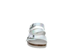 Bjorndal Womens Delaney Footbed Sandal - Silver -Heydude Shoes Store US 01 203311 02