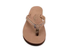 Rainbow Sandals Womens Crystal Collection Flip Flop Sandal - Brown -Heydude Shoes Store US 01 203323 02