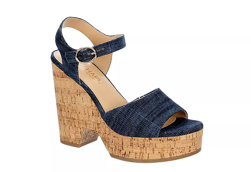 Michael By Michael Shannon Womens Maria Wedge Sandal - Denim 3 Michael By Michael Shannon Womens Maria Wedge Sandal - Denim