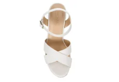 Michael By Michael Shannon Womens Luna Wedge Sandal - White -Heydude Shoes Store US 01 203329 05