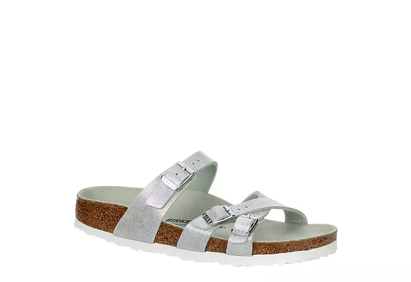 Birkenstock Womens Franca Vegan Footbed Sandal - Silver 3 Birkenstock Womens Franca Vegan Footbed Sandal - Silver