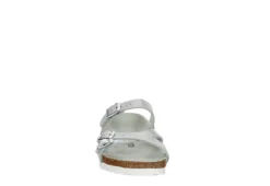 Birkenstock Womens Franca Vegan Footbed Sandal - Silver 11 Birkenstock Womens Franca Vegan Footbed Sandal - Silver -Heydude Shoes Store US 01 203366 02