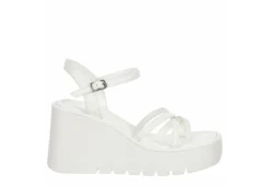 Madden Girl Womens Vaultt Wedge Sandal - White -Heydude Shoes Store US 01 203410 01