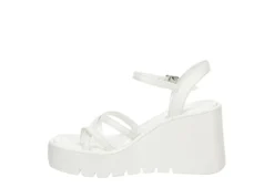 Madden Girl Womens Vaultt Wedge Sandal - White -Heydude Shoes Store US 01 203410 03