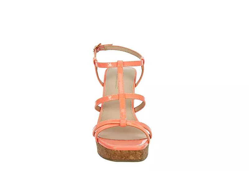 Michael By Michael Shannon Womens Natalia Wedge Sandal - Coral 5 Michael By Michael Shannon Womens Natalia Wedge Sandal - Coral - Image 3