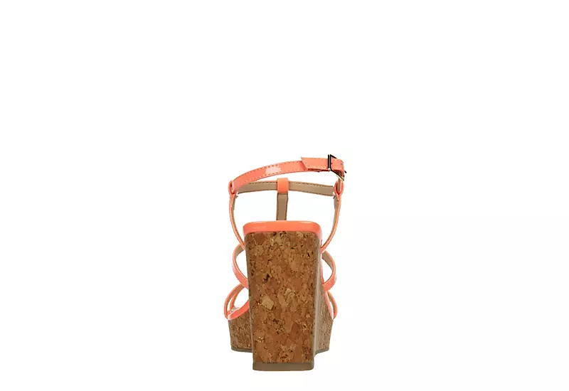 Michael By Michael Shannon Womens Natalia Wedge Sandal - Coral 7 Michael By Michael Shannon Womens Natalia Wedge Sandal - Coral - Image 5