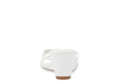 Journee Collection Womens Blayke Wedge Slip On Sandal - White -Heydude Shoes Store US 01 203653 04