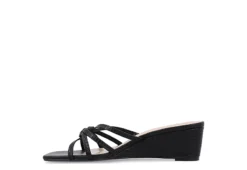 Journee Collection Womens Blayke Wedge Slip On Sandal - Black -Heydude Shoes Store US 01 203654 03