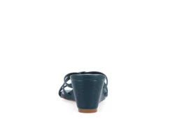 Journee Collection Womens Blayke Wedge Slip On Sandal - Blue -Heydude Shoes Store US 01 203692 04