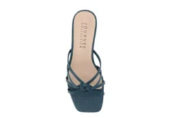 Journee Collection Womens Blayke Wedge Slip On Sandal - Blue -Heydude Shoes Store US 01 203692 05