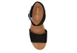 Toms Womens Diana Wedge Sandal - Black 12 Toms Womens Diana Wedge Sandal - Black -Heydude Shoes Store US 01 203716 03
